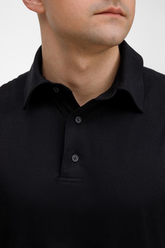 Рубашка поло унисекс Senti, черная, размер XL - фото 6