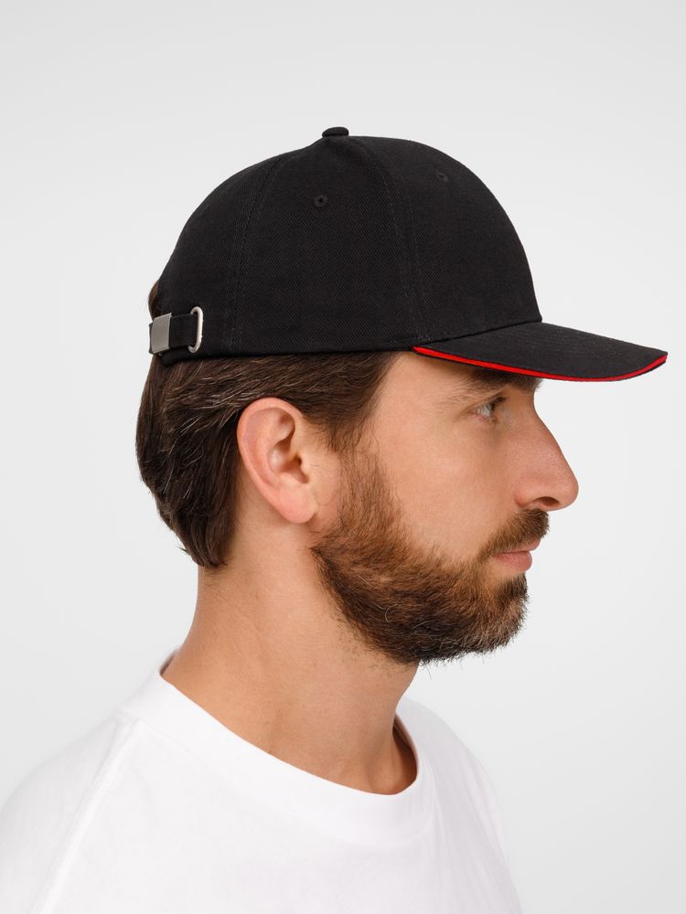 Бейсболка Buffalo, черная с красным - фото 7