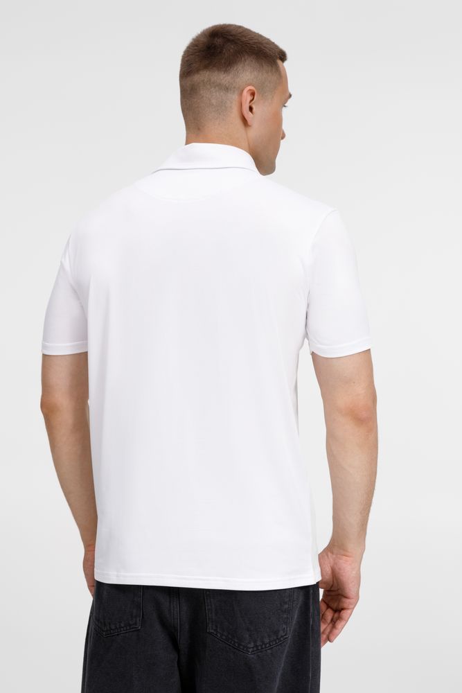 Рубашка поло унисекс Senti, белая - фото 7