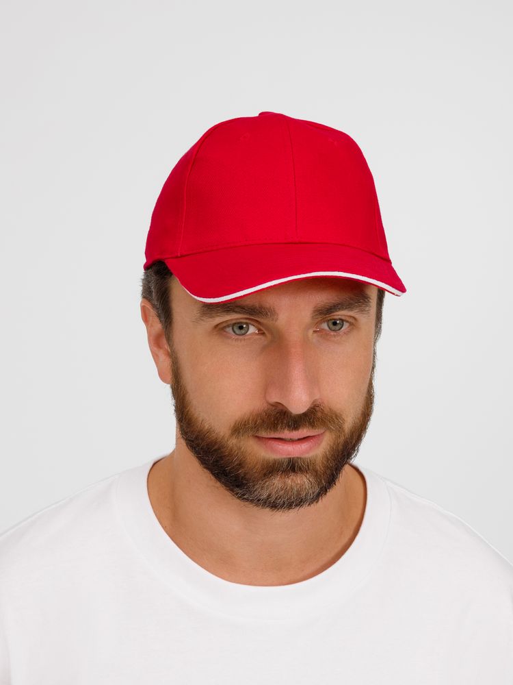 Бейсболка Buffalo, красная с белым - фото 6