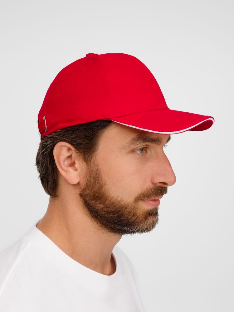 Бейсболка Buffalo, красная с белым - фото 7