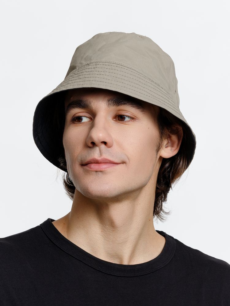 Панама Nylon двусторонняя, черная с хаки, размер M/L - фото 3