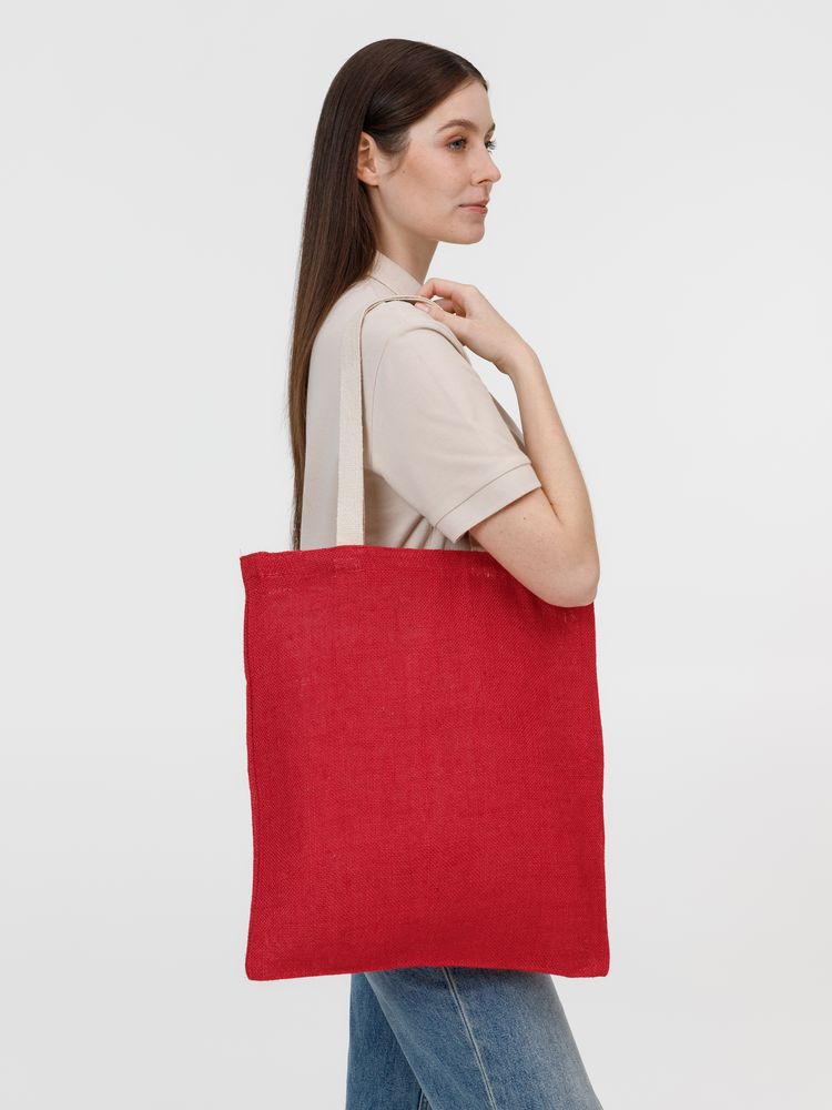 Холщовая сумка на плечо Juhu, красная - фото 6