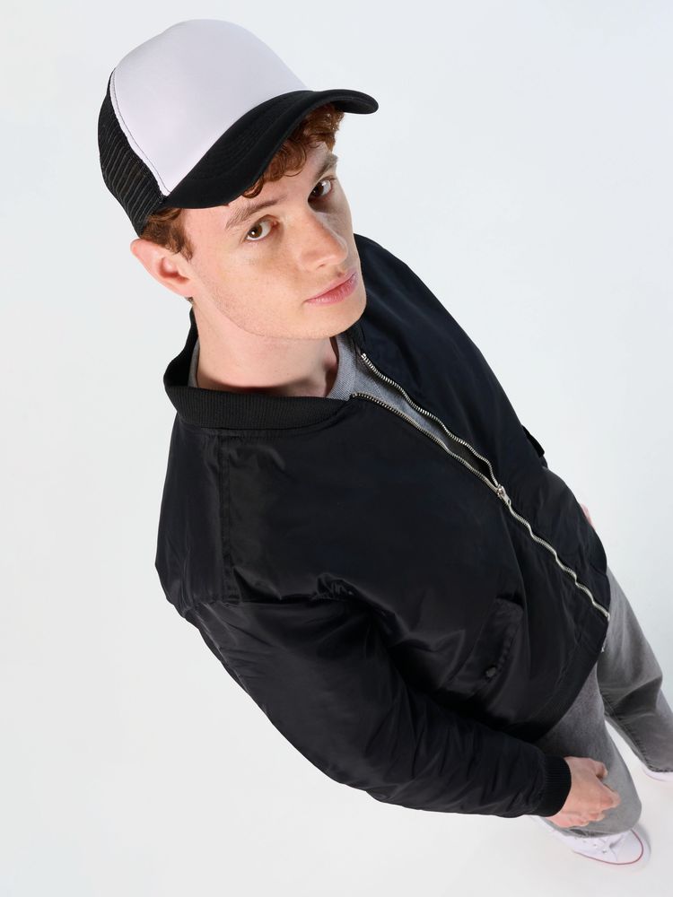 Бейсболка Bubble, черная с белым - фото 5