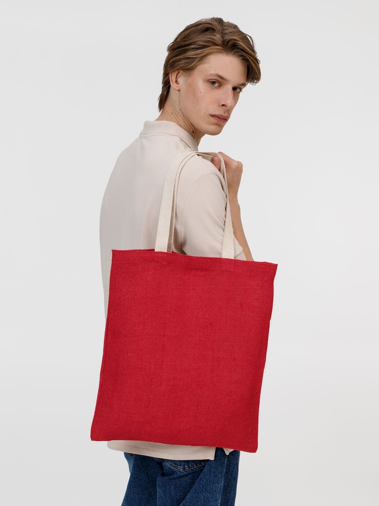 Холщовая сумка на плечо Juhu, красная - фото 8