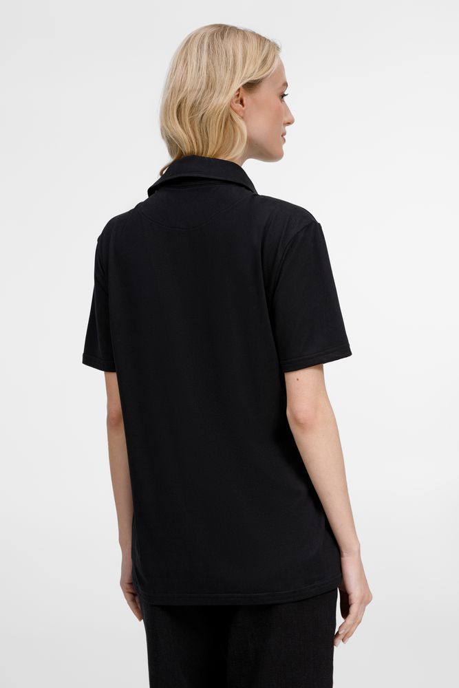 Рубашка поло унисекс Senti, черная, размер XL - фото 10