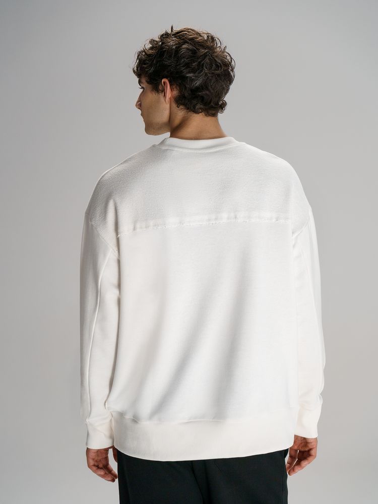 Свитшот оверсайз унисекс Vozduh, молочно-белый, размер M/L - фото 10