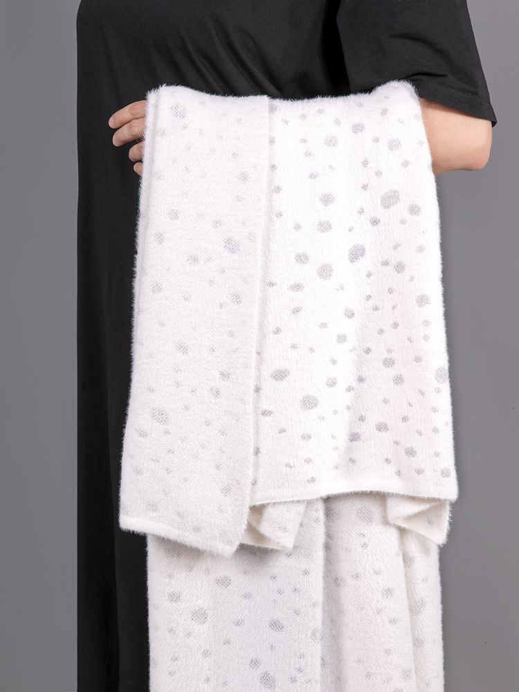 Плед Snowspot Fluffy, белый с люрексом - фото 4