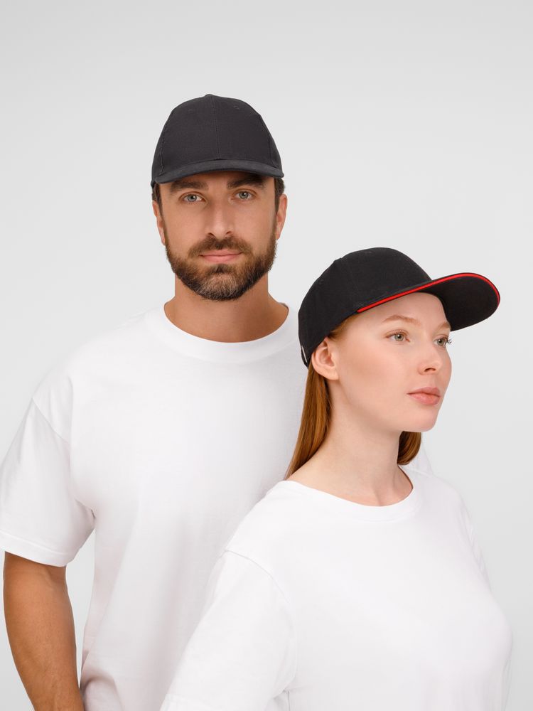 Бейсболка Buffalo, черная с красным - фото 10