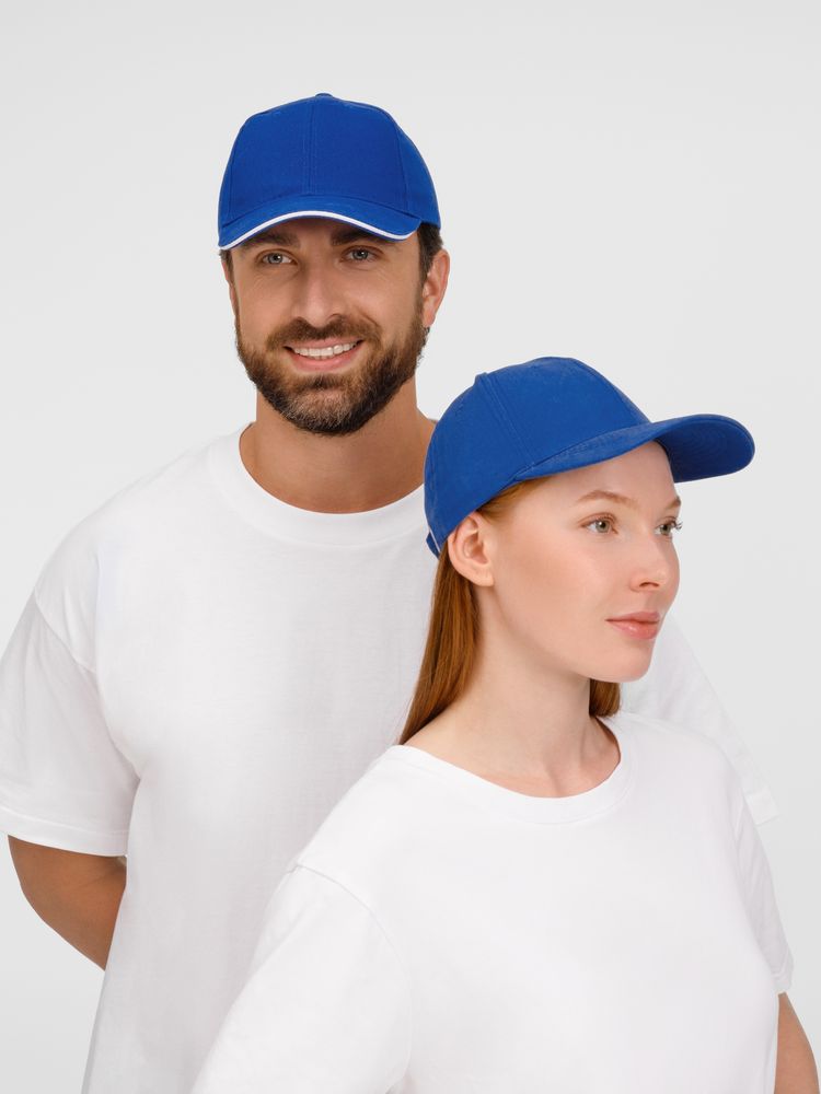 Бейсболка Buffalo, ярко-синяя с белым - фото 10