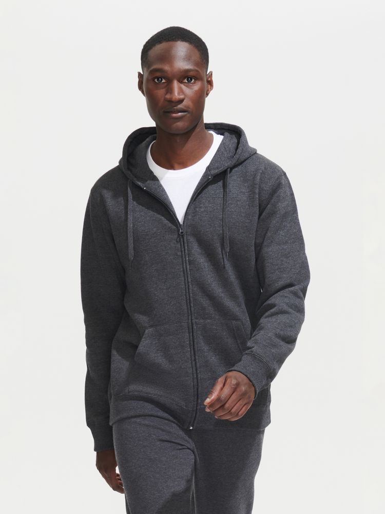 Толстовка мужская на молнии с капюшоном Seven Men, черная - фото 5