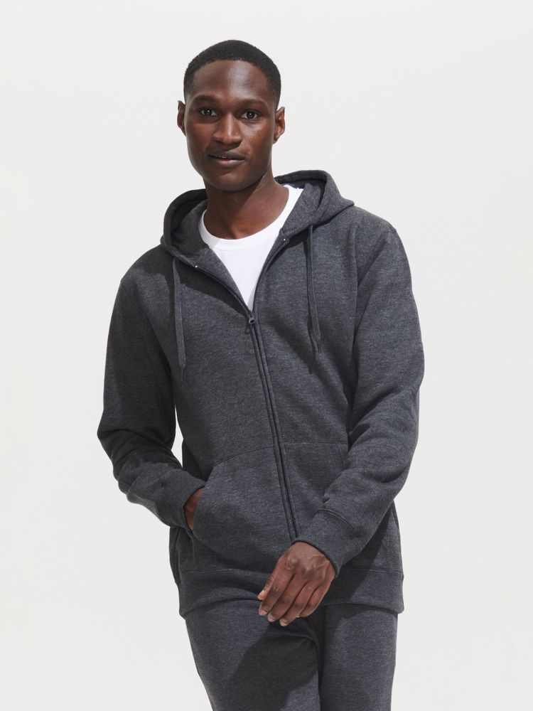 Толстовка мужская на молнии с капюшоном Seven Men, черная - фото 4