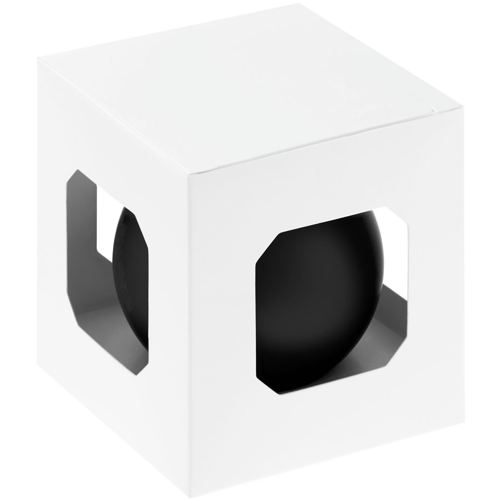 Елочный шар Finery Matt, 8 см, матовый черный - фото 2