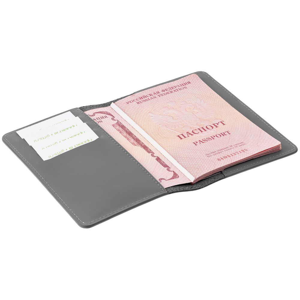 Обложка для паспорта Alaska, серая - фото 4