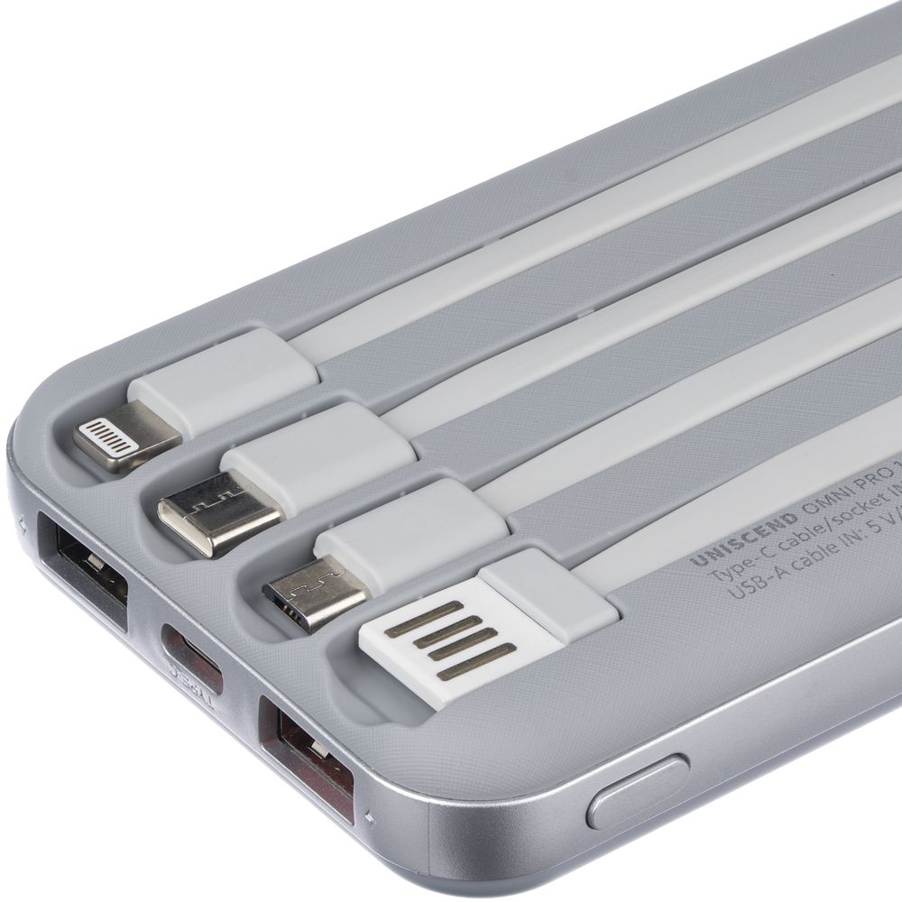 Внешний аккумулятор Omni Pro 10000 мАч, серый - фото 4