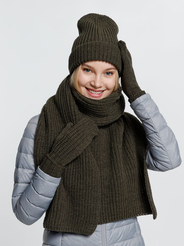 Шапка Nordkyn, зеленая (оливковая) - фото 5