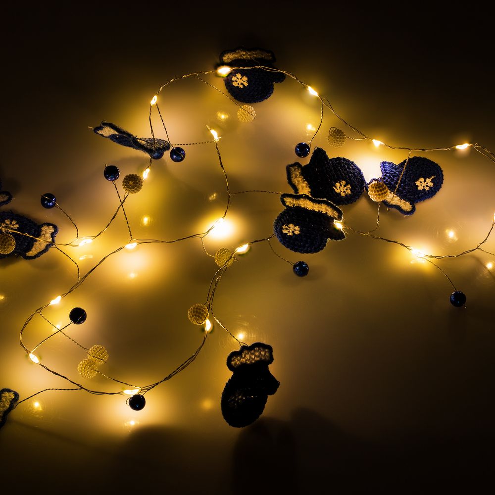 Гирлянда Merry Mittens, синяя - фото 3