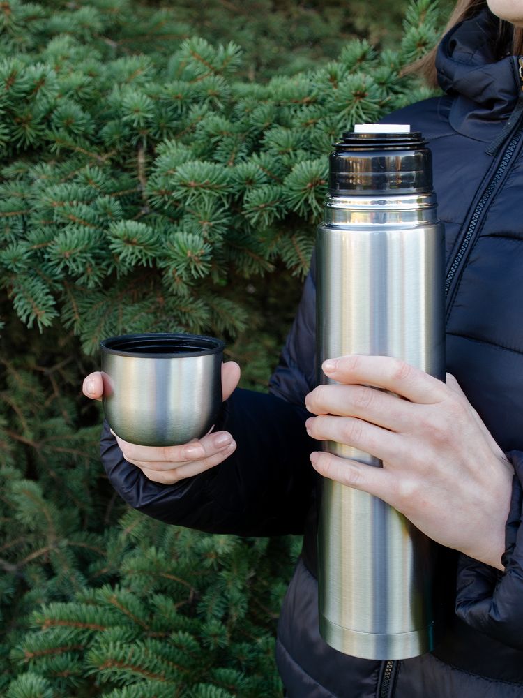 Термос Plain 1000, серебристый - фото 9