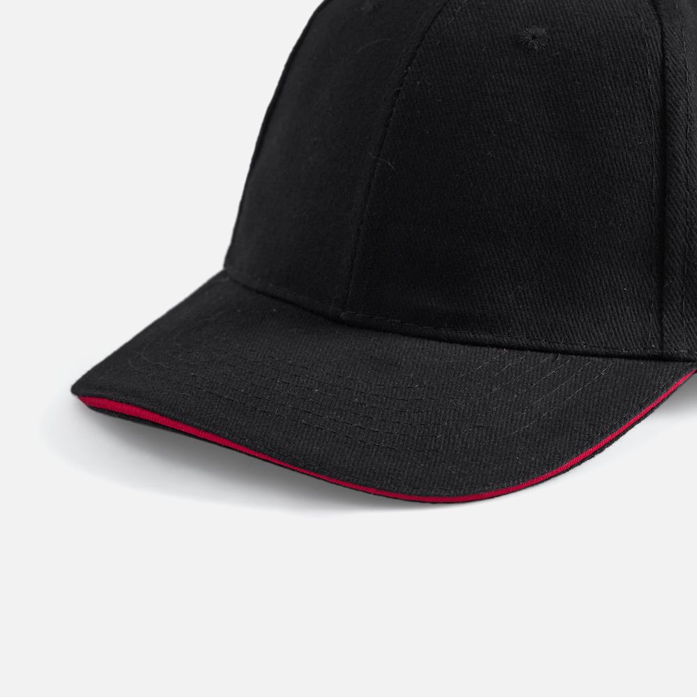 Бейсболка Buffalo, черная с красным - фото 2