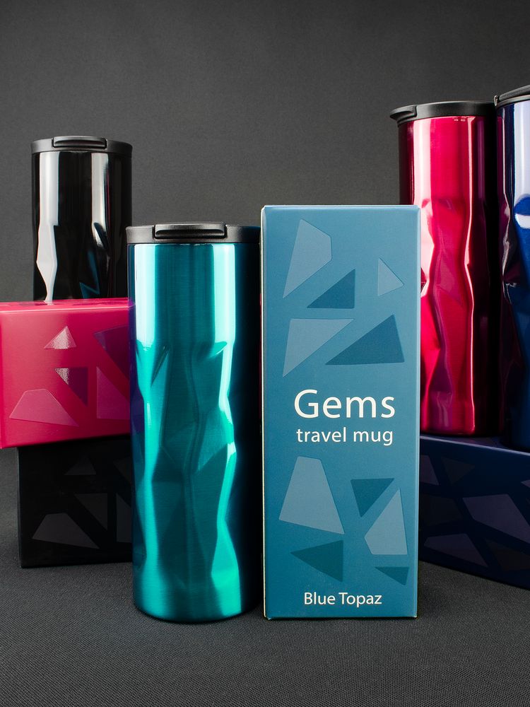 Термостакан Gems Blue Topaz, синий топаз - фото 9