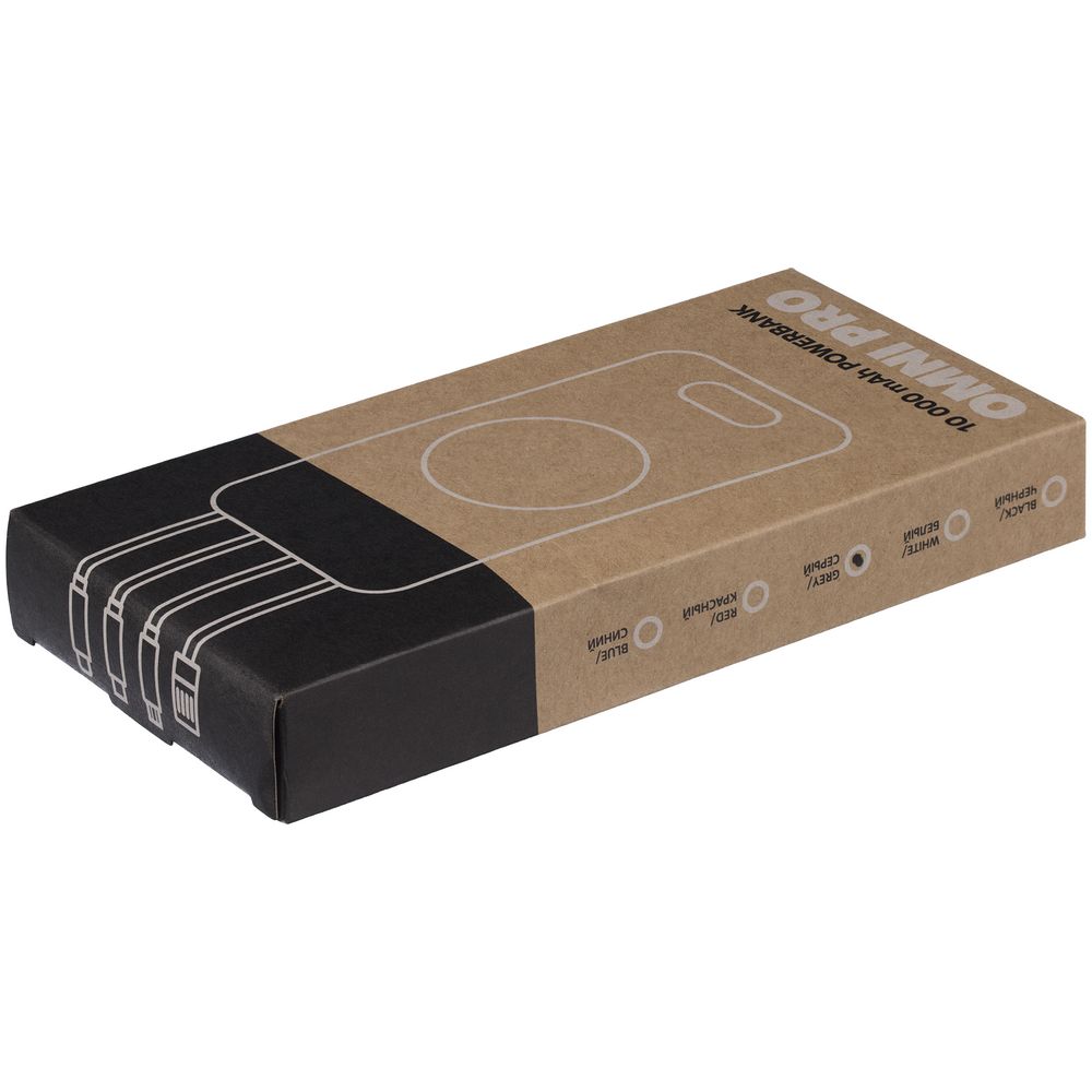 Внешний аккумулятор Omni Pro 10000 мАч, серый - фото 12