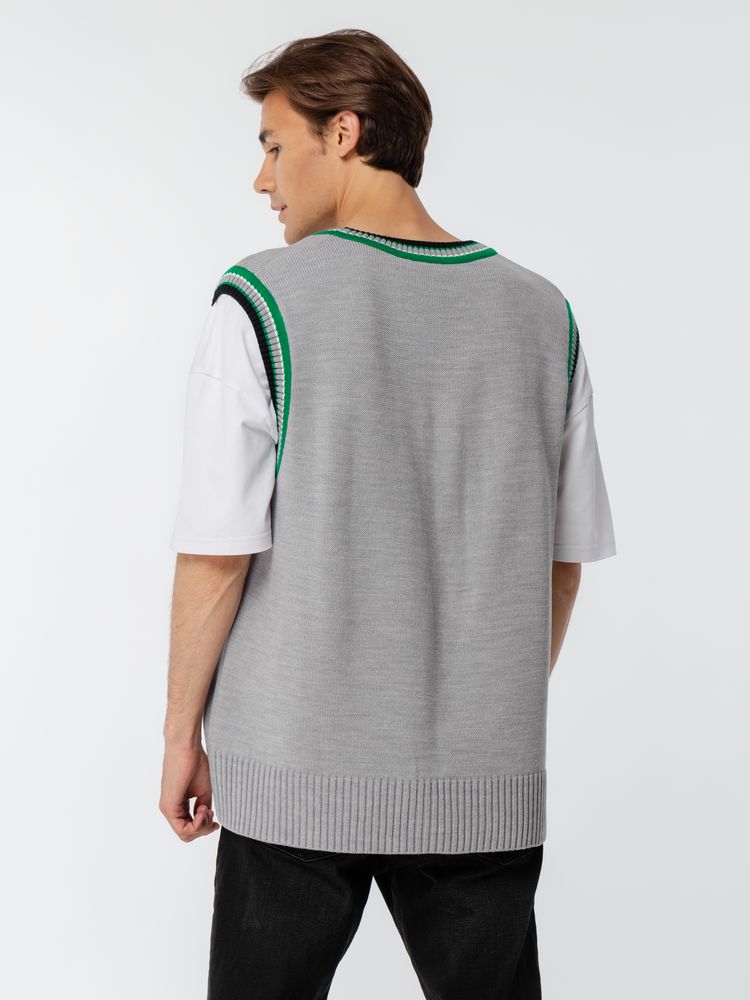 Жилет оверсайз унисекс Cornell в сумке светло-серый размер S/M - фото 12