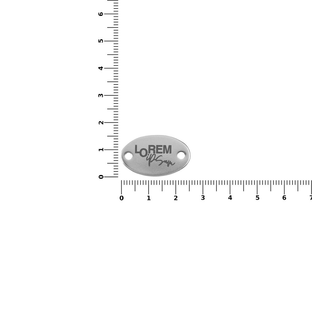 Шильдик металлический Alfa Oval, серебристый - фото 2