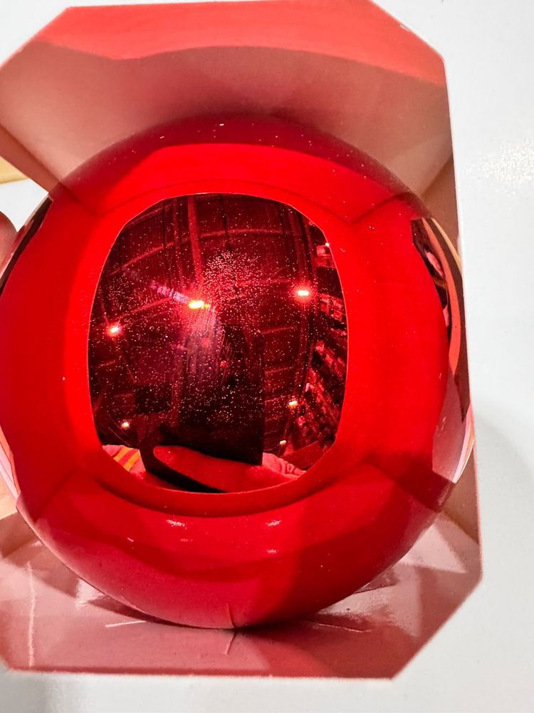 Оформительский шар Finery, 8 см, глянцевый красный - фото 4