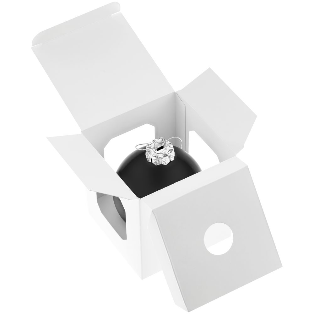 Елочный шар Finery Matt, 8 см, матовый черный - фото 4