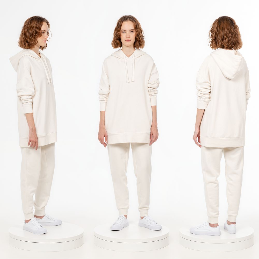 Худи унисекс H2 молочно-белое размер XS/S - фото 7