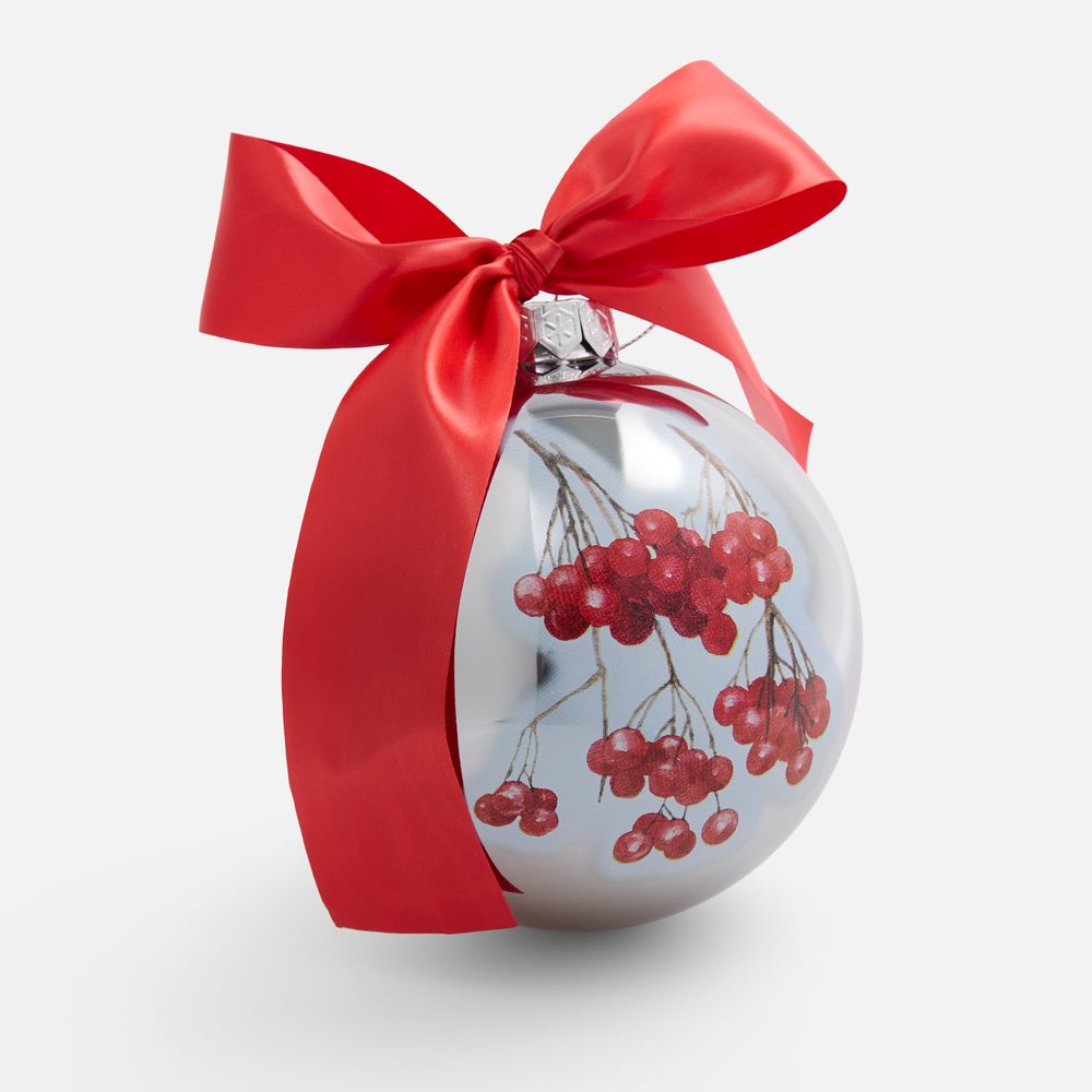 Елочный шар Finery Gloss, 8 см, глянцевый серебристый - фото 6