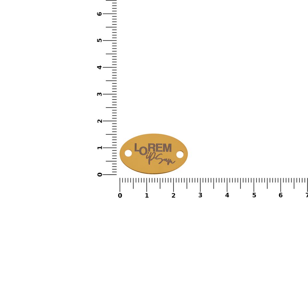 Шильдик металлический Alfa Oval, золотистый - фото 2