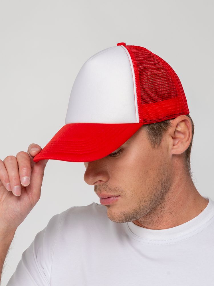 Бейсболка Sunbreaker, красная с белым - фото 9