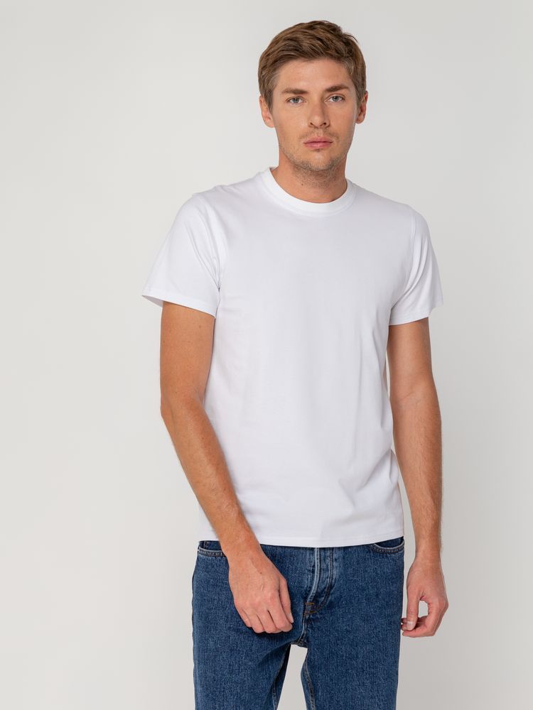 Футболка мужская T-bolka Stretch, белая - фото 5