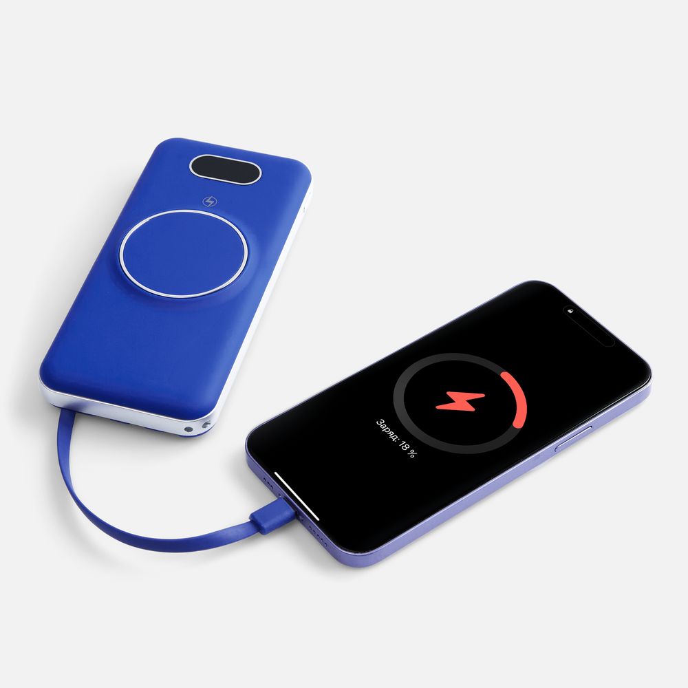 Внешний аккумулятор Omni Pro 10000 мАч, синий - фото 8