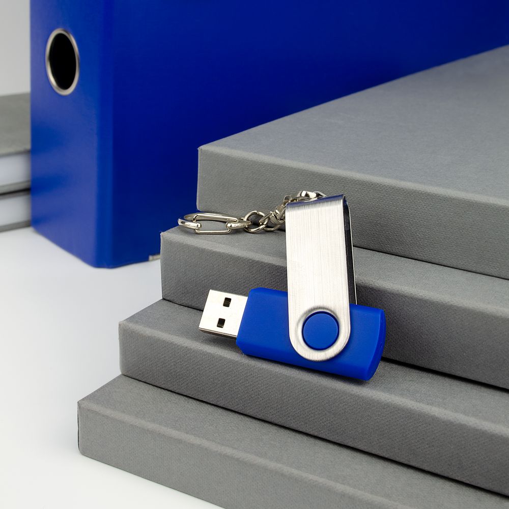 Флешка Twist, синяя, 16 Гб - фото 4