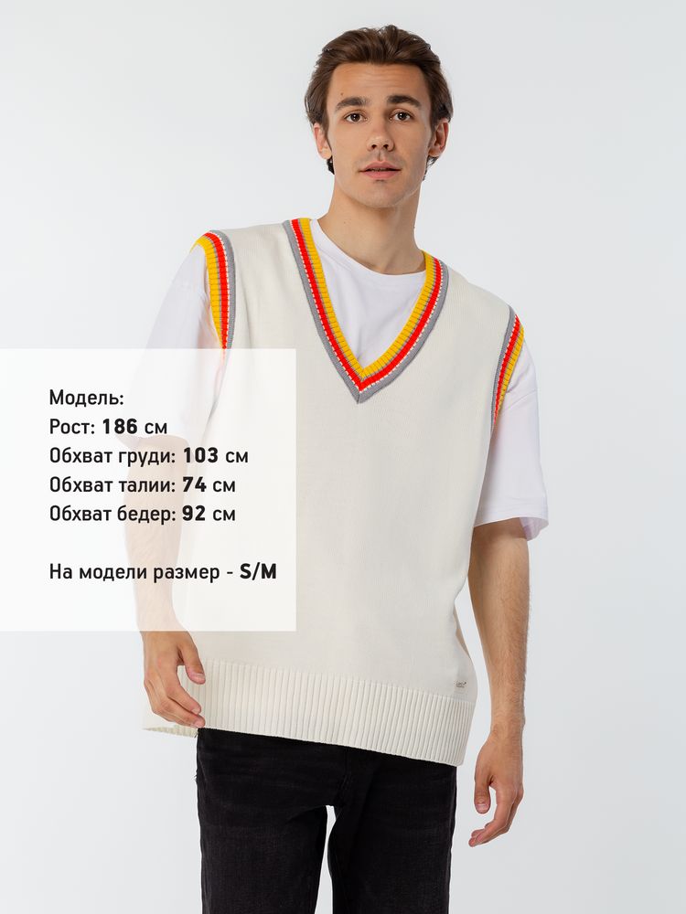 Жилет оверсайз унисекс Cornell в сумке молочно-белый размер L/XL - фото 10