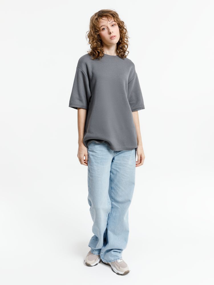 Джемпер с коротким рукавом Siluetti Volumica серый размер M/L - фото 4