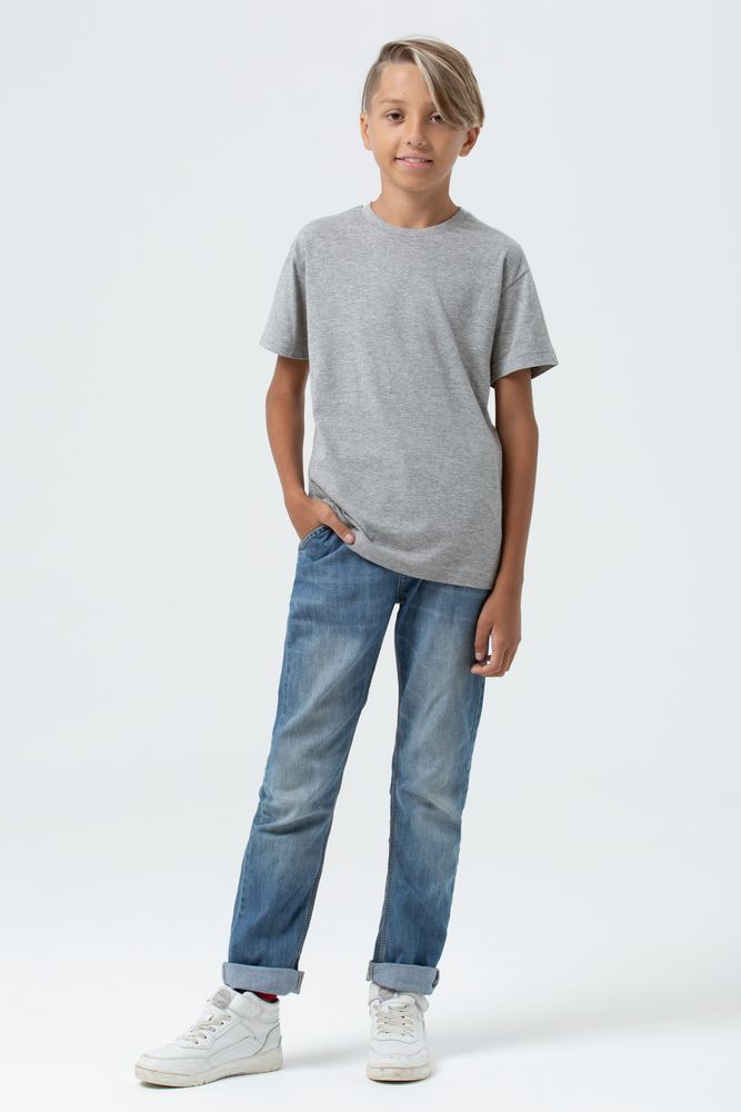 Футболка детская Regent Fit Kids, серый меланж - фото 6