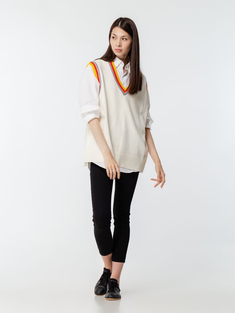 Жилет оверсайз унисекс Cornell в сумке, молочно-белый, размер S/M - фото 13