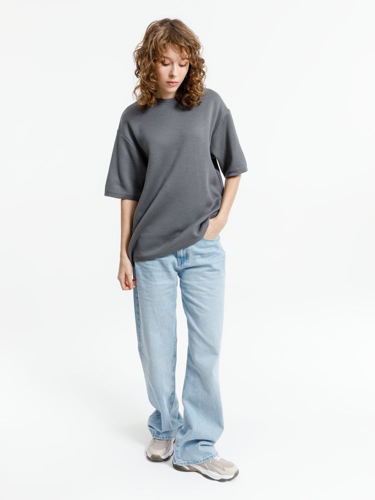 Джемпер с коротким рукавом Siluetti Volumica серый размер M/L - фото 5