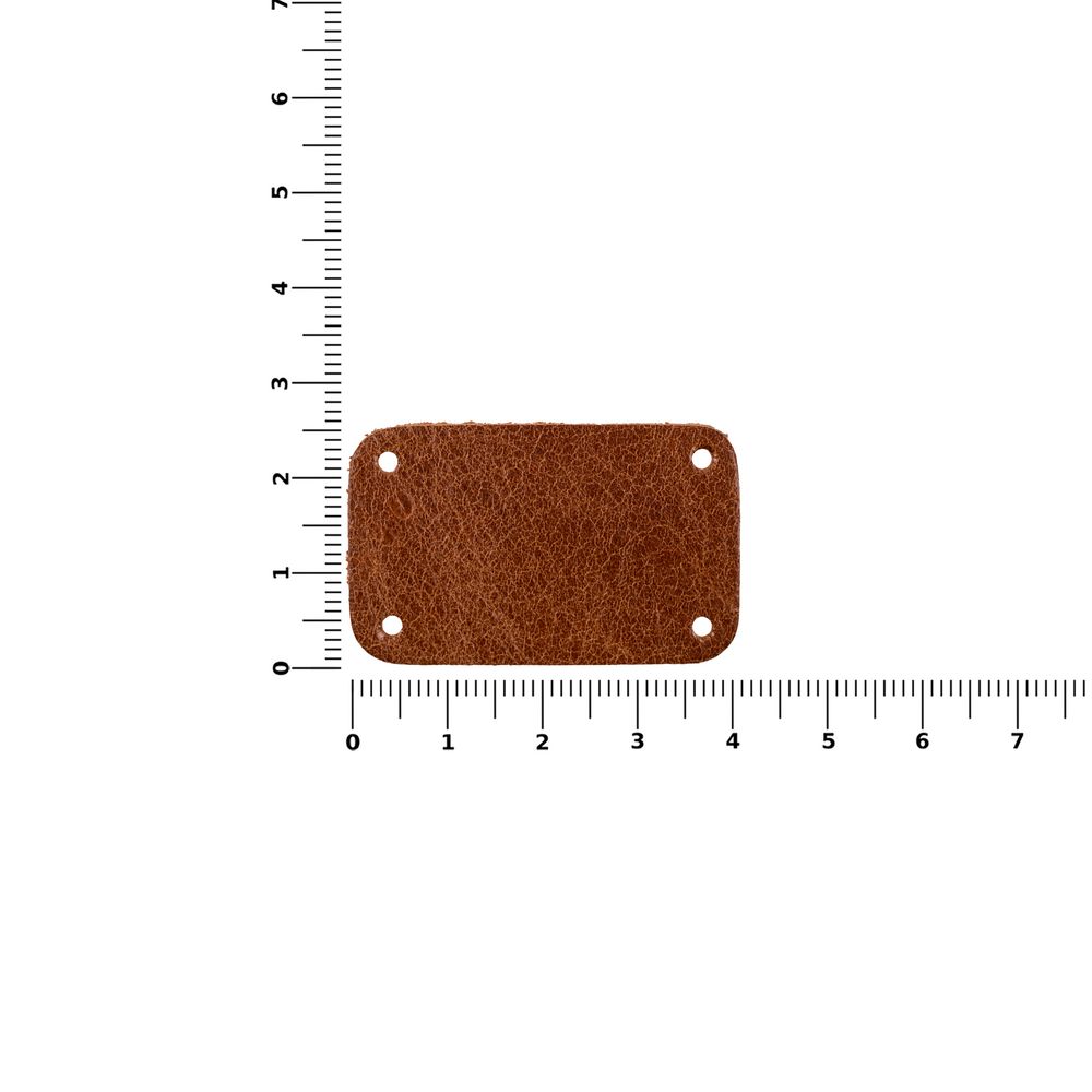 Лейбл кожаный Beta, S, горчичный - фото 3