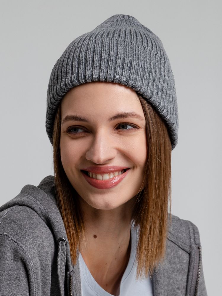 Шапка Stout, серый меланж - фото 9