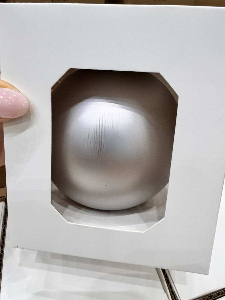 Оформительский шар Finery, 10 см, матовый серебристый - фото 5