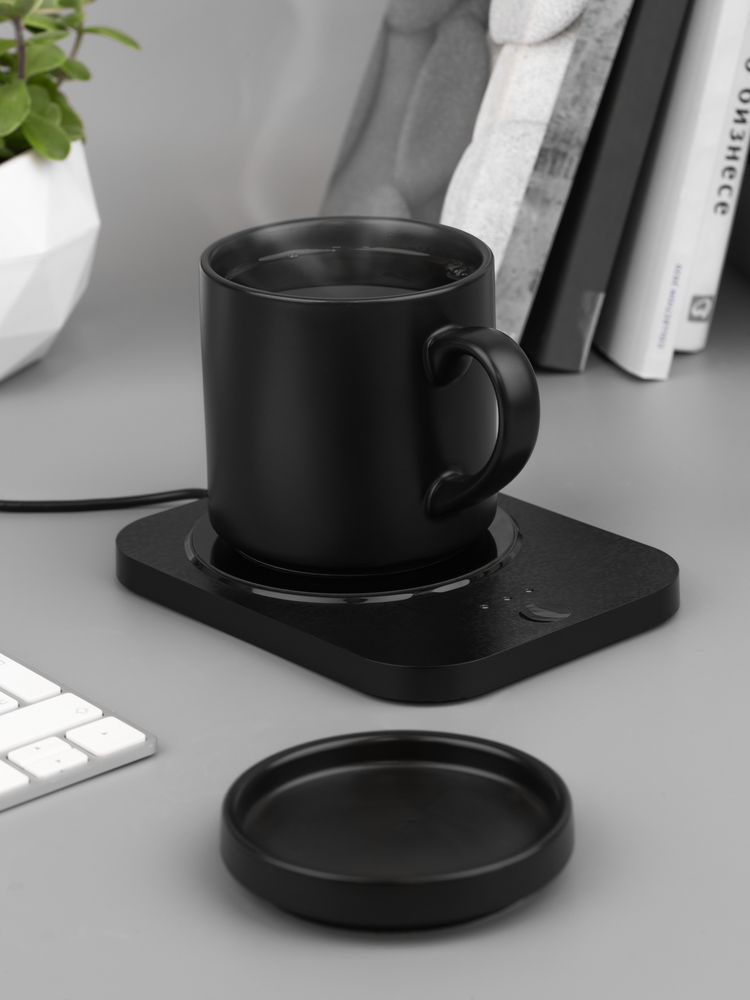 Кружка с подогревом и беспроводной зарядкой dualBase plus, черная - фото 12