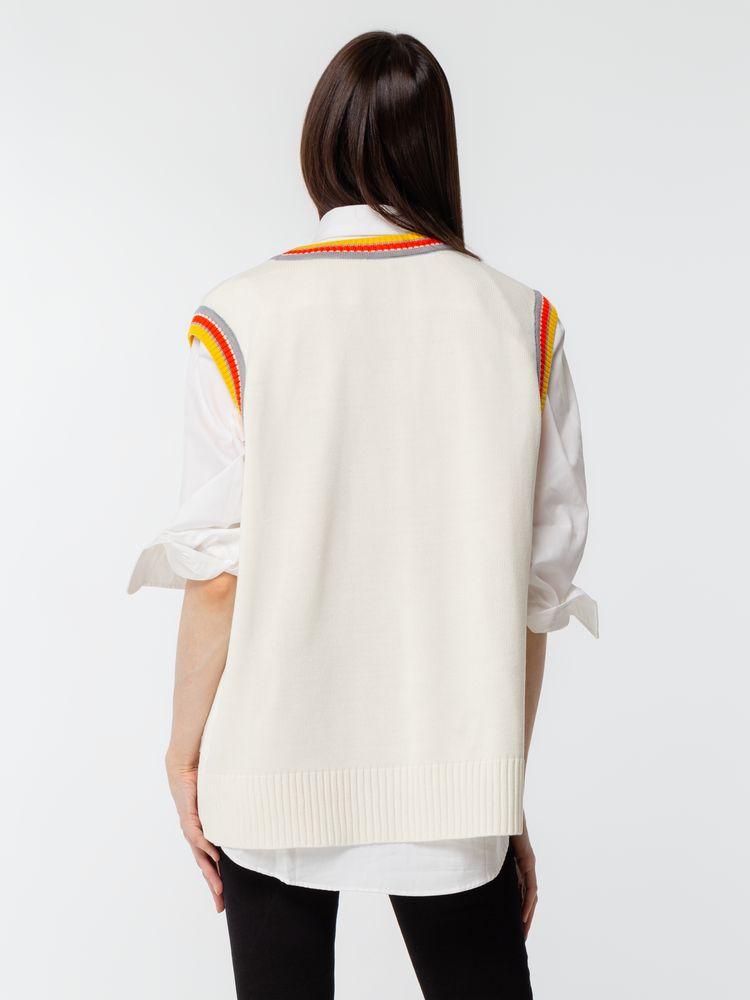 Жилет оверсайз унисекс Cornell в сумке, молочно-белый, размер S/M - фото 14