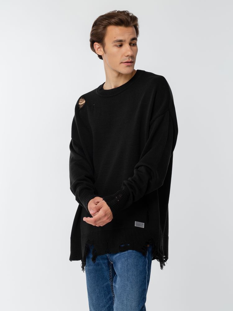 Джемпер оверсайз унисекс Grunge, черный, размер S/M - фото 7