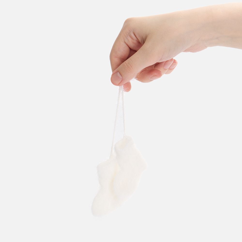 Подвеска на елку «Вьюжка», носочки, белая - фото 2