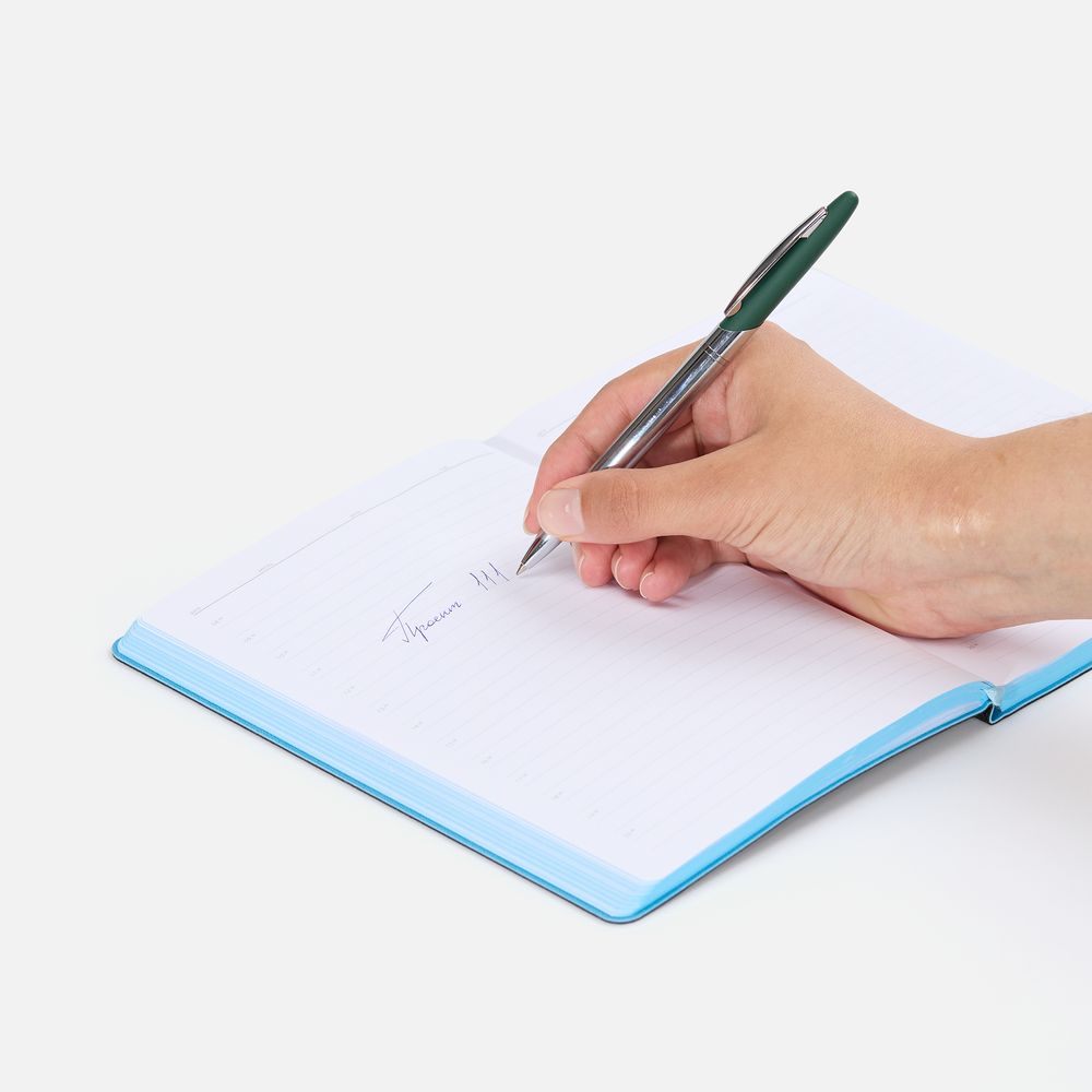 Ручка шариковая Dagger Soft Touch, зеленая - фото 4