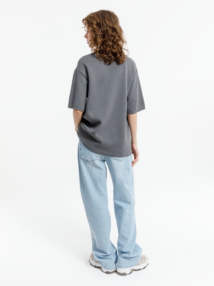 Джемпер с коротким рукавом Siluetti Volumica серый размер M/L - фото 6